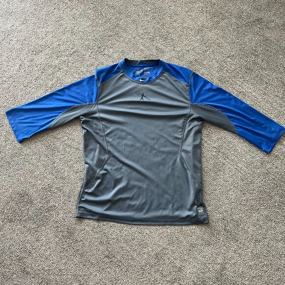 Nike Pro Combat Dri Fit Fitted Ken Griffey Jr 3/4 Sleeve Swingman Shirt XL - Picture 4 of 4